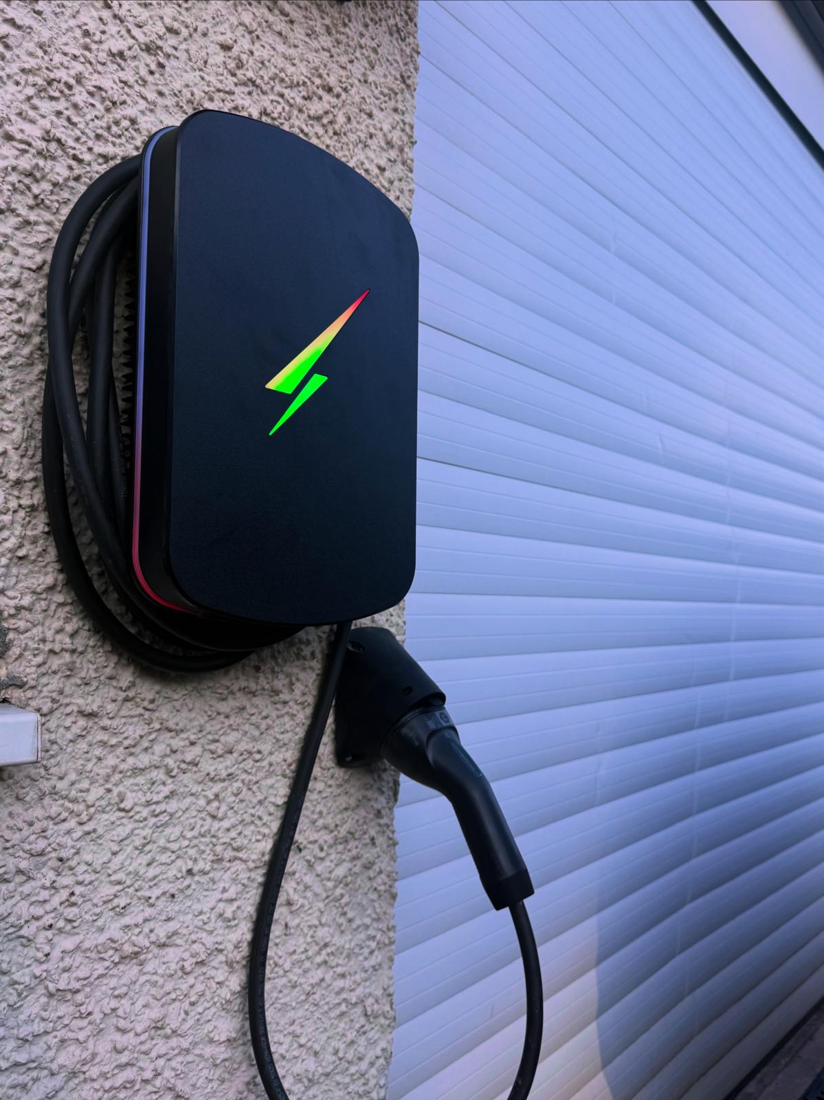 A&D Electrical domestic EV charger installation in Stourbridge — wall-mounted Hypervolt charge point