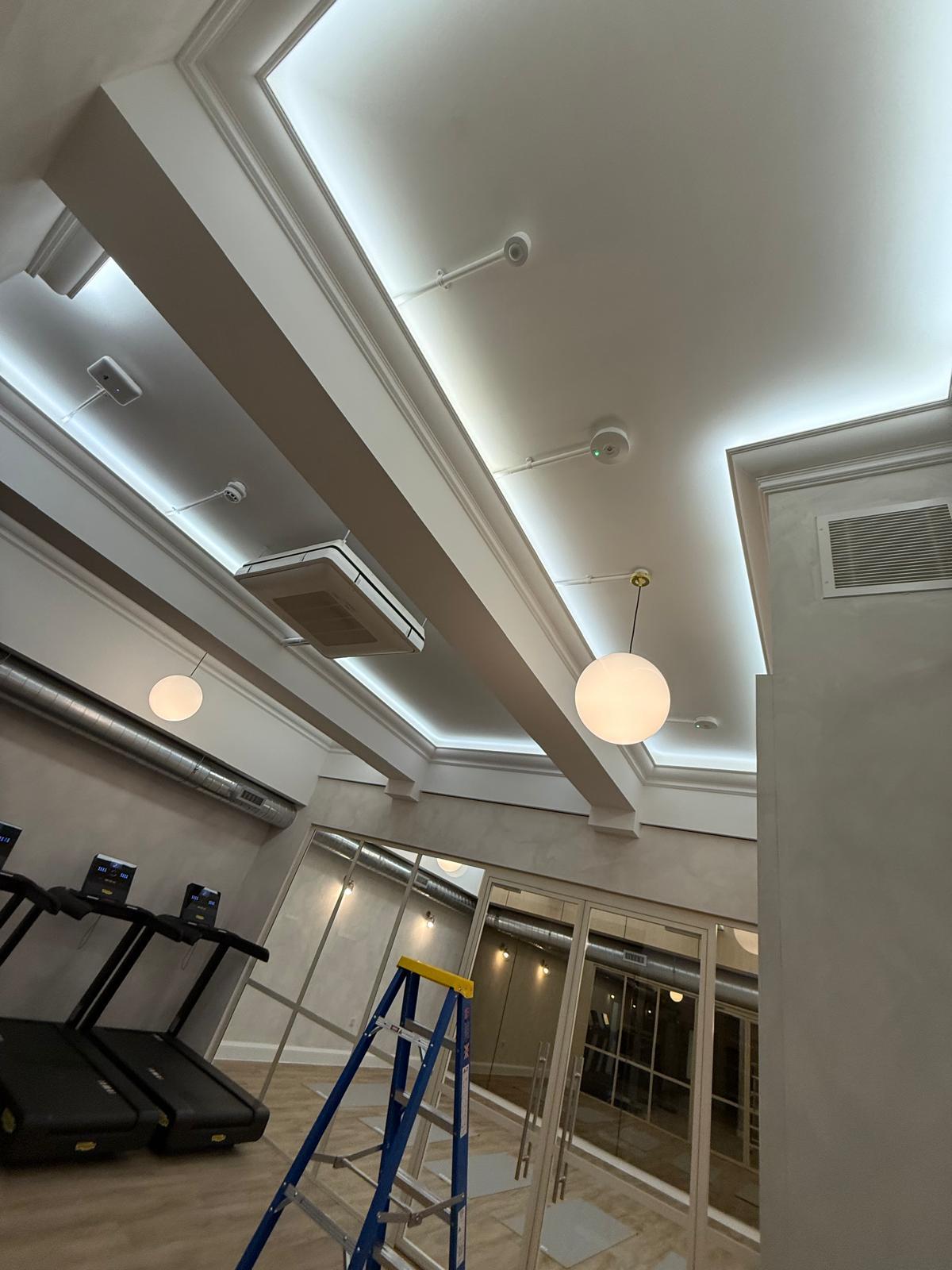 A&D Electrical Sunlight House lighting project — cove lighting and pendant fittings