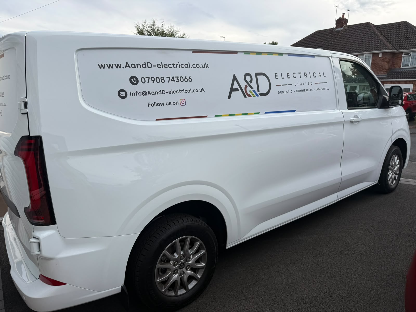 A&D Electrical service van in the West Midlands