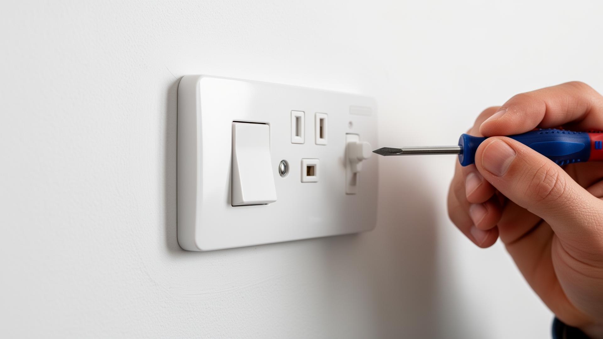 UK Type G socket being installed